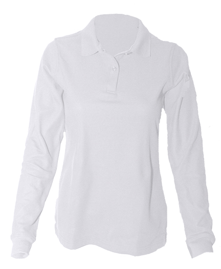 Notre Dame High K-12 White Long Sleeve GIRLS Fit Lacoste Polo – Just Me